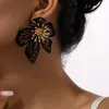 Ohrstecker 1 Paar Trend Kreative Übertreiben Hohl 3D Blume Personalisierte Einfache Temperament Frauen Edlen Schmuck Geschenke