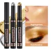 Crayon de fard à paupières mat nacré imperméable longue durée Glitter Shimmer Gold Eye Shadow Pen Eyeliner Stick Yeux Outils de maquillage 240313