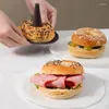 Juego de moldes para hornear de 3 soportes de silicona de cocina para moldes de soporte para Bagel antiadherentes