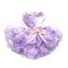 Dog Apparel Pet Princess Wedding Dress Tutu Rosette&Bow Dresses Cat Puppy Skirt Spring/Summer Clothes 2 Colours