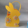 Storage Baskets 1PC/1Set Easter Gift Felt Egg Basket Rabbit Paper Bags for Egg Candy Cookie Packaging Box Happy Easter Party Decoration Supplies