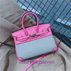 Hremms Birkks High -End -Designerin echter Lederhandtasche für Frauen Tasche Damen 2024 Neue Modehandtasche Koreanische Cross -Bag Cowide Original 1: 1 mit echter Logo -Schachtel