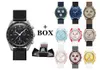 Высокое качество 2024 MOON Summer NEW Дизайнерские 6-контактные функциональные часы Speedmaster Planet Кварцевые часы Унисекс Swatch Пара часов