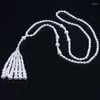 Halsband örhängen sätter modedesign utsökt långkedjtröja och liten till stor pärla sterling silver smycken kvinnor för fest