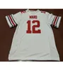 001 12 DENZEL WARD OHIO STATE Buckeyes College Jersey White Red BlackパーソナライズされたS4xlorカスタム任意の名前または番号Jersey5813400