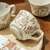 Tassen nordischer Stil Kaffeetasse Keramik Tasse Espresso Tassen tragbares Wasser Bier Getränk Tee Küchencafé Getränkware