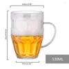 Mugs Unbreakable Acrylic Beer Mug Shatterproof Glasses Club Bar Party Cold Drink Juice Cup Reusable Drinking Water Cups G5AB