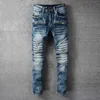 Trendamiri 1093 Street Trend Light kniepatch jeans met stretch