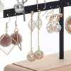 Pochettes à bijoux support pour boucles d'oreilles à 3 niveaux pour suspendre des boucles d'oreilles en métal et grand arbre de rangement pour femmes et filles