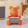 طاولة المكتب ساعات الرسوم المتحركة Cartoon Bear Bear Electronic Allad Rock Room Bede Bede Table Watch Watch Luminous Mute Digital Digoration Clock24327