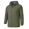 Printemps Automne Randonnée Vestes imperméables Hommes Sports de plein air Escalade Cam Trekking Pêche À capuche Mince Manteau Coupe-Vent Veste 75TK #