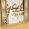 パーティーデコレーションユニークな木製ペンダントイード装飾紹介照明飾りイスラム用品イスラム用品
