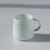 Tasses à intervalle 350ml/12.32oz, tasse en porcelaine exquise, en céramique translucide avec Design de chien, tasse à café élégante, cadeau parfait