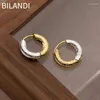 Boucles d'oreilles créoles Bilandi, bijoux modernes, Design européen et américain, couleur d'épissure en métal pour femmes, accessoires de mode, tendance 2024