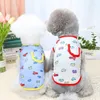 Dog Apparel Summer Pet Clothes Vest Shirt Cartoon Cars Pattern Cat T-Shirt For Dogs Puppy Cats Breathable SummerCostumes