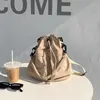 Evening Bags Personality Shoulder Crossbody Bag Women All-match Messenger Drawstring Simple Ladies Portable Nylon Bucket