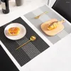 テーブルマットプレースマットセットキッチンマンテルのための食事ダイニングエコフレンドリー濃厚な編組PVC