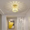 Ceiling Lights Industrial Black Semi Flush Mount Light Fixture Modern Mini Crystal Chandeliers Fixtures Lamp