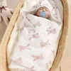 Decken Baumwolle super weiche warme Bademänze für den geborenen Säugling Schlafsack Swaddle Wrap mit Kapuze Kleinkind Poncho