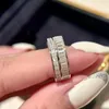 Cluster Rings 2024 Trend Classic High Quliaty Luxury Jewelry For Women Pure 925 Sliver Rock Sugar Zircon Geometry