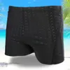 Calções de banho masculinos calções de banho casuais roupas de verão alta elasticidade de secagem rápida boxer curto calções de surf na altura do joelho 24327