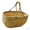 Storage Baskets Large Storage Basket Easter Eggs Basket Woven Plant Baskets Woven Gift Baskets Egg Basket with Handle Decorative Planter Basket