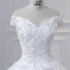 Vestido De Noiva Simple Light Wedding Dress Elegant Lace Boat Neck Luxury Ball Gown Real Po Robe De Mariee Plus Size240327