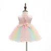 Robes de filles en gros enfants arc-en-ciel bébé fille robe princesse baptême baptême fête d'anniversaire robes 1 ans robes pour bébés Drop D Dhckz