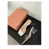 Pantofole Pantofole Donna Sexy Cristallo trasparente ig anguille Soes 2023 Estate Nuovo Semplice Slip on Sallow Mules Décolleté Zapatos De Mujer Sandali H2403262066