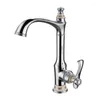 Bathroom Sink Faucets Brass European Style Vegetable Kitchen Golden Brown Antique Cold And Faucet