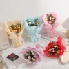 Decorative Flowers Simulated Puff Flower Bouquet Artificial 6-flower 6 Fabric Knitted
