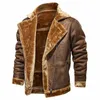 Мужская осенне-зимняя куртка из искусственной кожи, новая толстая кожаная куртка большого размера Veet, молодежная кожаная куртка из искусственной кожи, пальто h2xM #