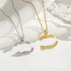 20 -stylowy klasyczny złota marka projektanta wisiorki naszyjniki ze stali nierdzewnej Letter Choker Naszyjnik
