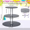 Baking Moulds 2 Pcs 3 Tiers Cupcake Stand Tiered Serving Dessert Cake Holder Perfect For Wedding Birthday Party Baby Shower And Xmas