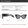 Sonnenbrille 2024 Übergroße Damen für Frauen Trend Big Frame Anti-UV-Brillen Cat Eye Brillen Sun Shades Gafas de Sol