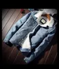 Мужская куртка и пальто Модная теплая флисовая толстая джинсовая куртка 2019 Зимняя мужская джинсовая куртка Верхняя одежда Мужской ковбойский плюс размер 6XL p7EV #