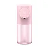 Distributeur de savon liquide intelligent, lavage automatique avec écran, cuisine et salle de bain, lavage sans contact à infrarouge (rose)