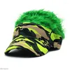 Berets 2024 Baseball Cap With Spiked Hairs Wig Hat Wigs Men Women Casual Concise Sunshade Adjustable Sun Visor