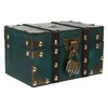 Storage Bags Wooden Treasure Chest Decorative Box Lock And Lids Vintage Style Trunks Jewelry Keepsakes Coin Collection