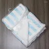 Filtar baby filt swaddling född termisk mjuk fleece mysig sängkläder set barn bomull quilt spädbarn swaddle wrap