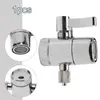 Set di accessori per il bagno Valvola deviatrice per rubinetto 1 pz Adattatore a 2 punti Contro parte superiore Filtri di durata Depuratori G1/4 pollici Resistenza al calore