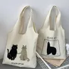Shoulder Bags Design Printed Ladies Handbags Underarm Bag Fashion Simple Large Capacity Shopping Harajuku Student Canvas Tote