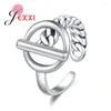 Cluster Rings Silver Needle 925 Super Cool Justerable Promise For Women Free Size Open Finger Ring Design Jewelry Accessories