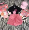 Designer roupas de bebê conjunto camiseta shorts criança roupas casuais crianças treino crianças meninos desenhos animados 2 peças conjunto