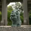 Chinesestyle Rui Beast Lucky pixiu Statuette Green Sand Stone Art Sculpture Home Room Office Aquarium Feng Shui Decorations 240325