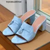 Loro piano lp lorospianasl zomerschoenen charmes sandaal slipper casual schoenen heren dames rond teen loafers mentale decor chic ontwerper luxe schoenen gesplit