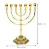 Candle Holders Israel Menorah Temple 7 Grad Holder Candelabrum Retro Stand Vintage 7-HEAD Chanukkah Candlestick