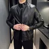 Abbigliamento uomo Fi Giacca in pelle scamosciata da uomo Slim Biker Giacca da motociclista Cappotto Outwear Trendy Streetwear Uomo Bomber Jacket U4hm #
