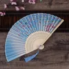 Dekorativa figurer 1st Vintage Style Silk Fan Cherry Blossom Fans Kinesiska vikning Asiatiska bröllop Favor Party Reception Delicate Hand Gift