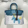 2024 Cuir véritable Bk Sac à main en peau de vache Femme Mode Combinaison Couleur Sac Crocodile Os Motif Contraste Fourre-tout Épaule KH5A